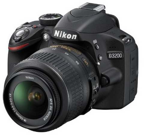 Nikon D3200 Digital SLR Camera with 18-55mm VR Lens Kit - Black